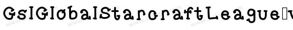 GslGlobalStarcraftLeague-v0YE字体转换