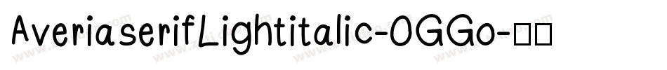 AveriaserifLightitalic-0GGo字体转换
