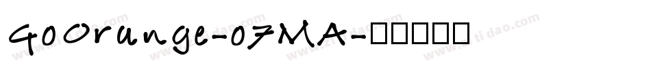 GoOrange-o7MA字体转换