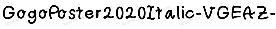 GogoPoster2020Italic-VGEAZ字体转换