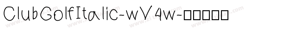 ClubGolfItalic-wV4w字体转换