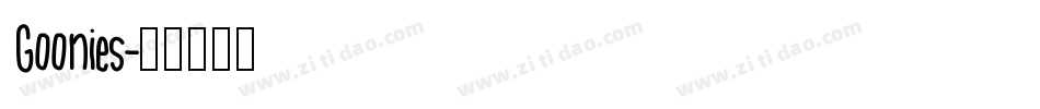 Goonies字体转换