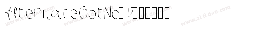 AlternateGotNo1D字体转换