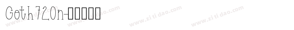 Goth720n字体转换