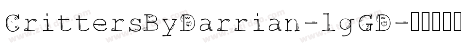 CrittersByDarrian-lgGD字体转换