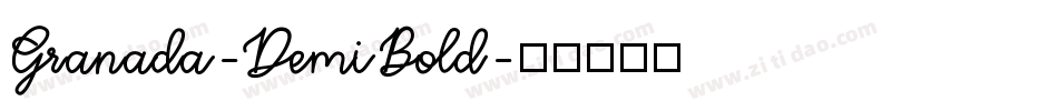 Granada-DemiBold字体转换