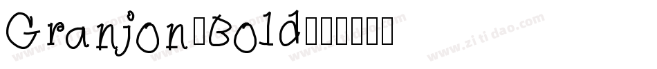 Granjon-Bold字体转换