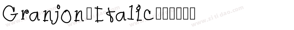 Granjon-Italic字体转换