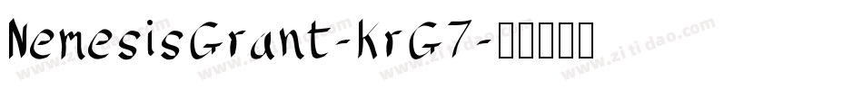 NemesisGrant-KrG7字体转换