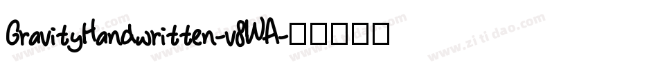 GravityHandwritten-v8WA字体转换