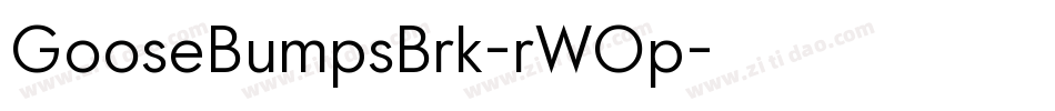 GooseBumpsBrk-rWOp字体转换