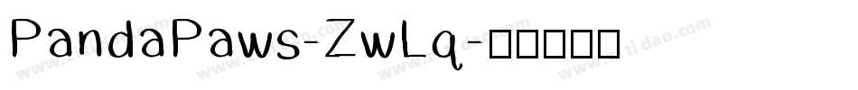 PandaPaws-ZwLq字体转换