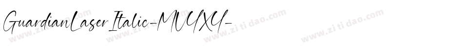 GuardianLaserItalic-MVYXY字体转换