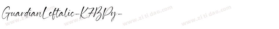 GuardianLeftalic-K7BPy字体转换