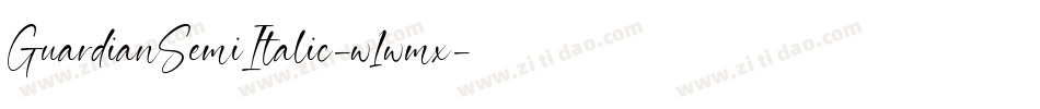 GuardianSemiItalic-w1wmx字体转换