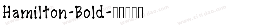 Hamilton-Bold字体转换