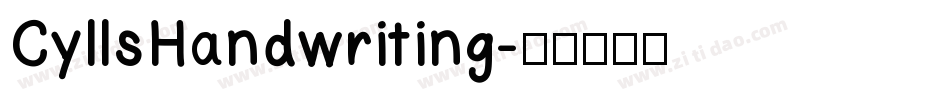 CyllsHandwriting字体转换