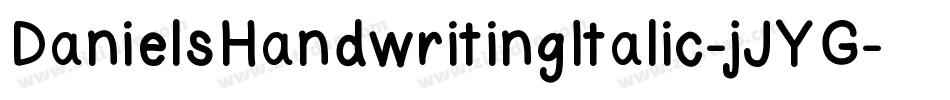 DanielsHandwritingItalic-jJYG字体转换