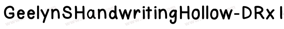 GeelynSHandwritingHollow-DRx1字体转换