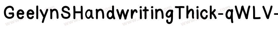 GeelynSHandwritingThick-qWLV字体转换