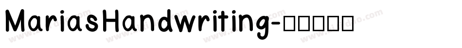 MariasHandwriting字体转换