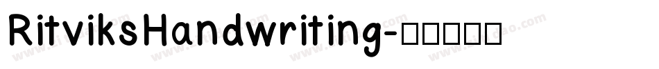 RitviksHandwriting字体转换