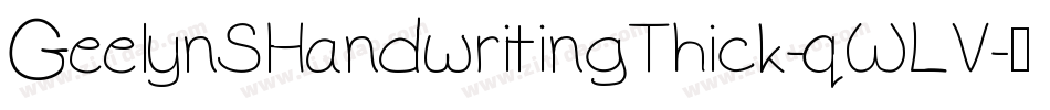 GeelynSHandwritingThick-qWLV字体转换