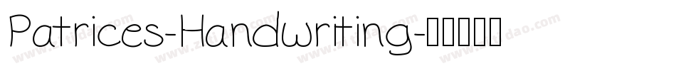 Patrices-Handwriting字体转换