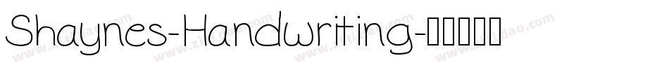 Shaynes-Handwriting字体转换