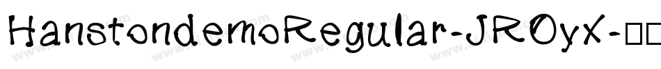 HanstondemoRegular-JROyx字体转换