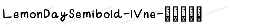 LemonDaySemibold-lVne字体转换
