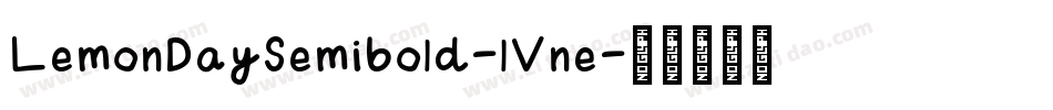 LemonDaySemibold-lVne字体转换