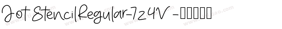 JotStencilRegular-7z4V字体转换