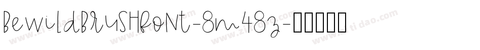 BeWildBrushFont-8M48Z字体转换