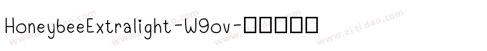 HoneybeeExtralight-W9ov字体转换