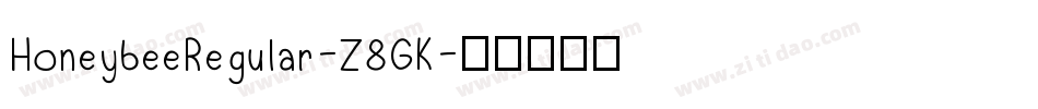 HoneybeeRegular-Z8GK字体转换
