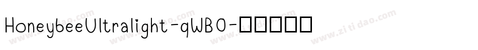 HoneybeeUltralight-qWB0字体转换
