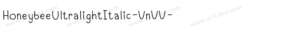 HoneybeeUltralightItalic-VnVV字体转换