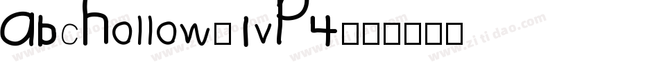 AbcHollow-1vP4字体转换