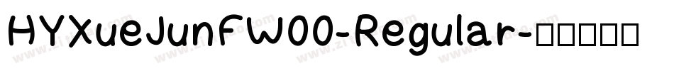 HYXueJunFW00-Regular字体转换