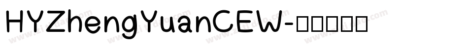 HYZhengYuanCEW字体转换