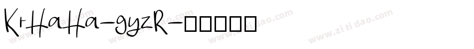 KrHaHa-gyzR字体转换