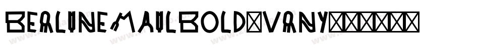 Berlinemailbold-vrny字体转换