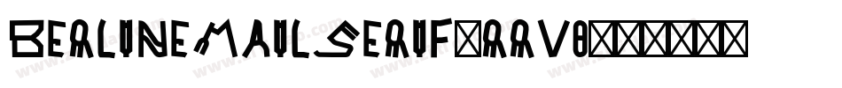 Berlinemailserif-rRv8字体转换