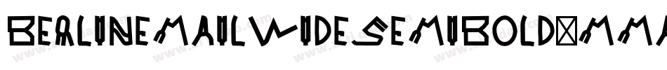 Berlinemailwidesemibold-MMAB字体转换