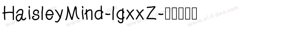 HaisleyMind-lgxxZ字体转换
