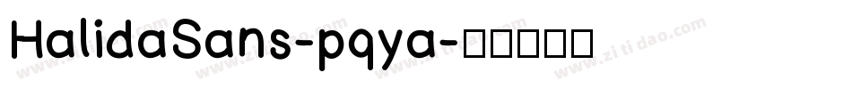 HalidaSans-pqya字体转换