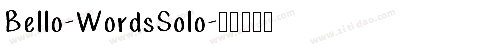 Bello-WordsSolo字体转换