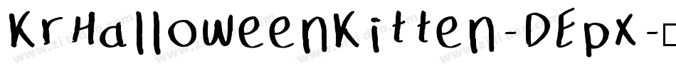 KrHalloweenKitten-DEpx字体转换