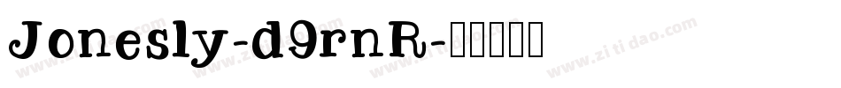 Jonesly-d9rnR字体转换